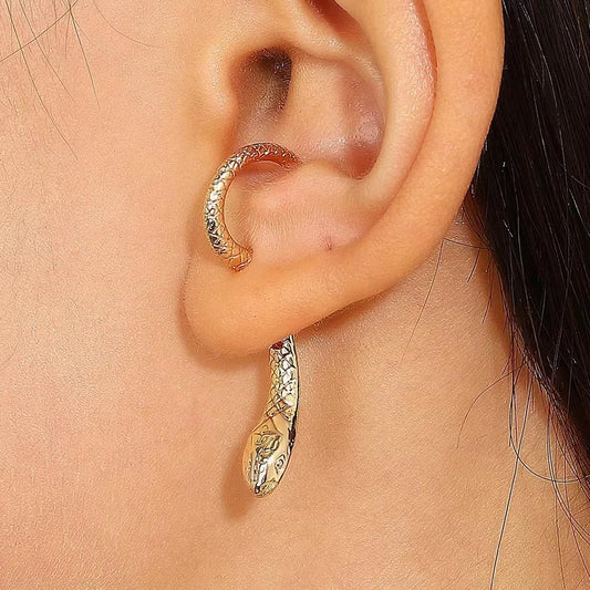 Animal Shaped Ear Studs Exquisite Gothic Snake Earrings Vintage Fashion Punk Hook Earring Personality Women Jewelry Accessories
