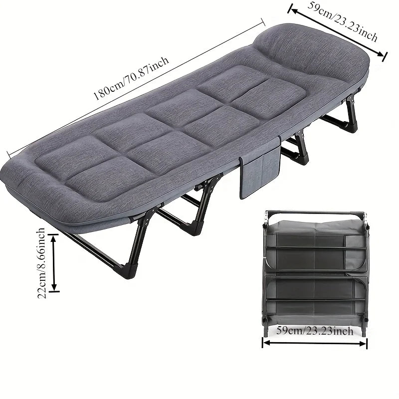 Heavy Duty Height Adjustable Folding Bed With Flip Mattress
