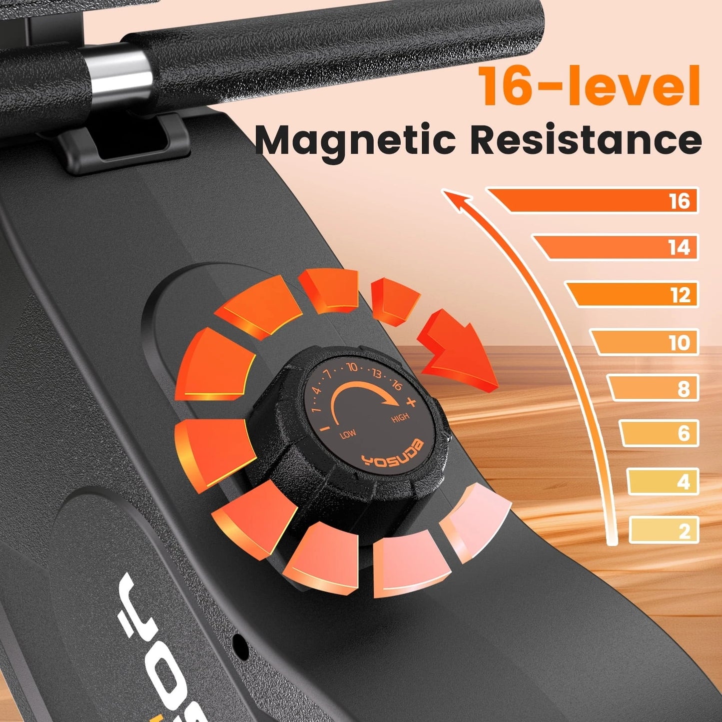YOSUDA Magnetic Rowing Machine With Foldable Rower For Home Use