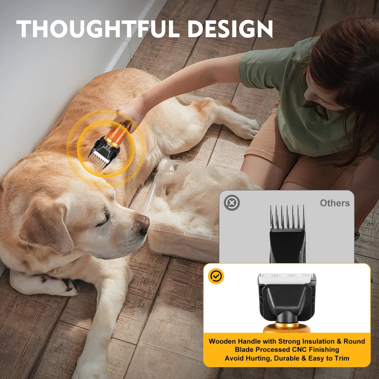 Bymaocar 55W Electric Pet Clipper Corded For Dogs Sheep Goats