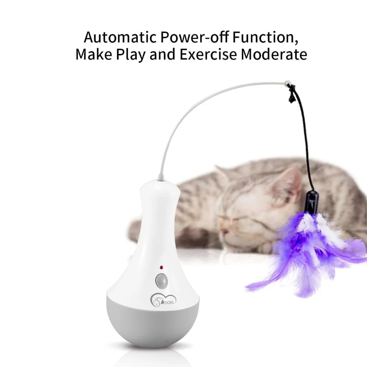 Cat Interactive Feather Toy For Kitten Indoor Play Teaser Gift
