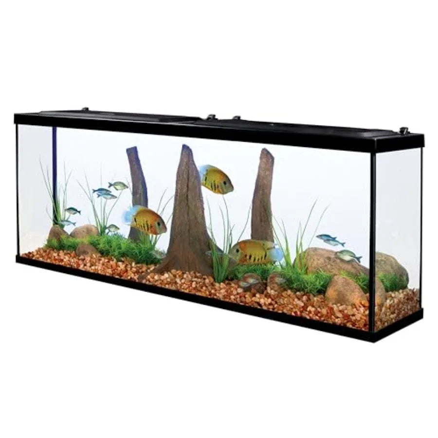 Glass LED Aquarium Kit All In One Setup Easy Install