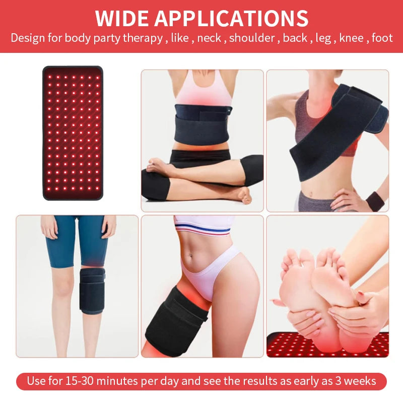 Red Light Therapy Pad for Pain Relief Near Infrared Wrap