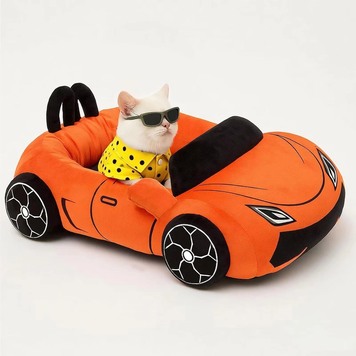 CWV Cute Cat Bed Supercar Cozy Pet Mat With Pillow