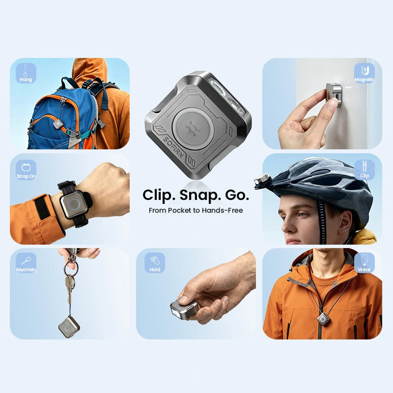 Sofirn Mini SE1 EDC Pocket Flashlight RGB Ring UV Magnetic