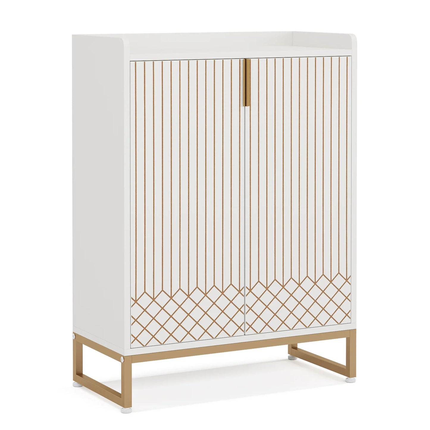 Tribesigns 5 Tier Shoe Cabinet With Doors