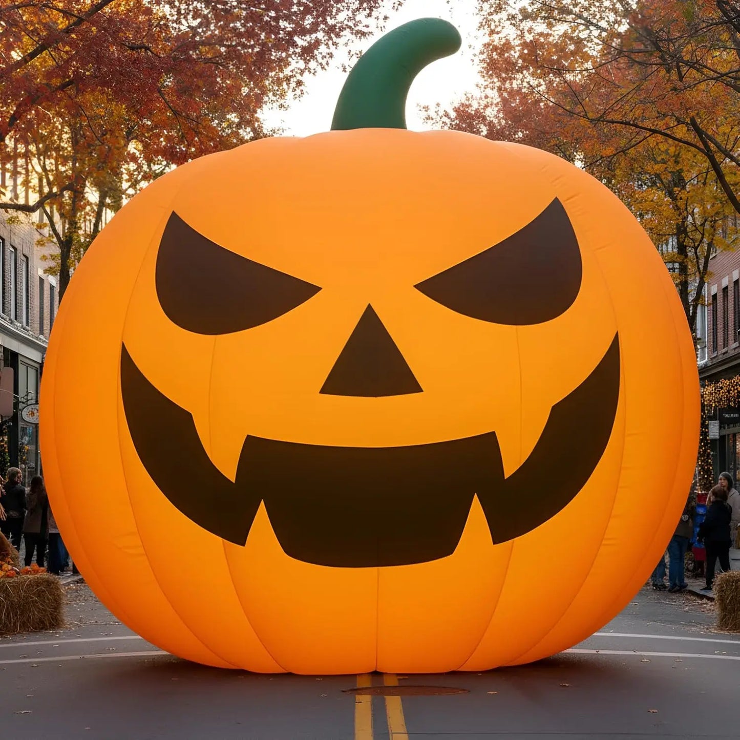 20Ft Giant Thanksgiving Inflatables Pumpkin Decorations Outdoor Extra Large Blow Up Pumpkin with Blower Built-in LED Lights for