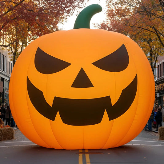 20Ft Giant Thanksgiving Inflatables Pumpkin Decorations Outdoor Extra Large Blow Up Pumpkin with Blower Built-in LED Lights for
