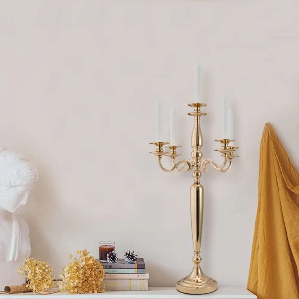 VINCIGANT 4 Piece 5 Arm Candelabra Candle Holder Table Centerpiece