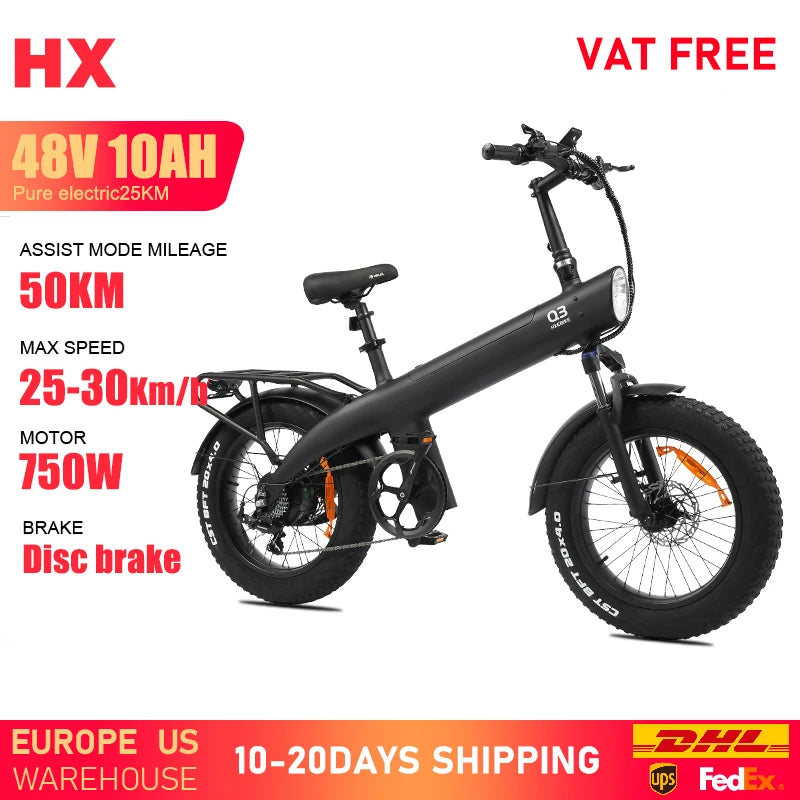 HX Q3 2000W Electric Bike 48V 20Ah Fat Tire OffRoad