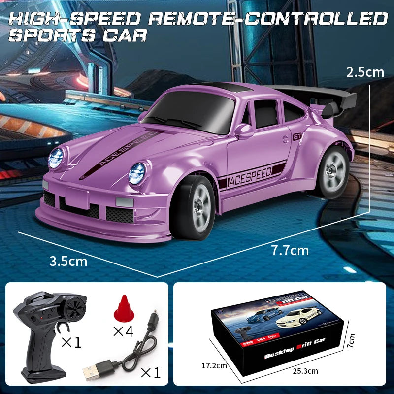 ANTSIR 1/64 2.4G Remote Control 4WD Drift Car Toy Racing