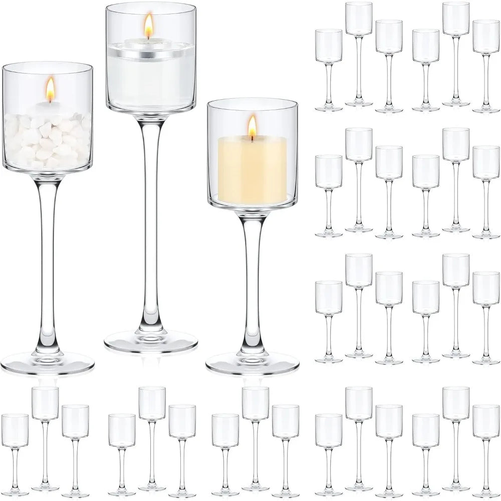 Clear Glass Floating Tea Light Candle Holder For Wedding Centerpieces