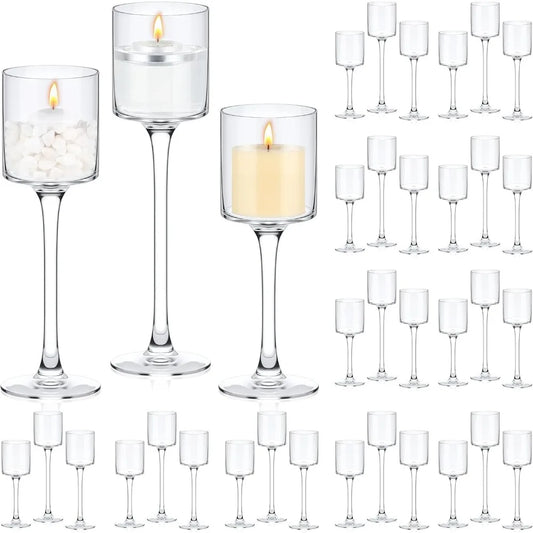 Clear Glass Floating Tea Light Candle Holder For Wedding Centerpieces