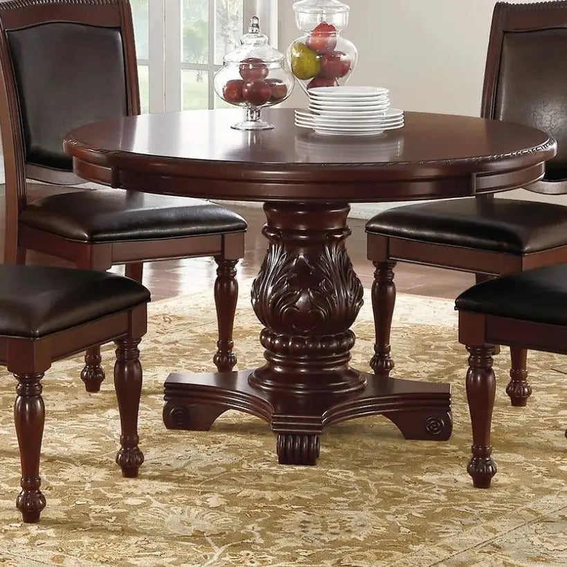 5 Piece Dining Set Round Table And Four Side Chairs
