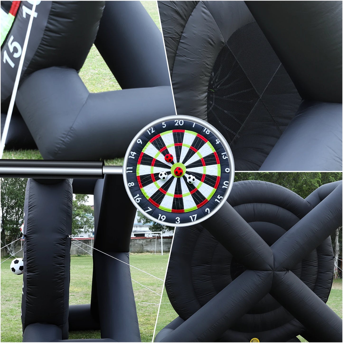 10FT Giant Outdoor Inflatable Soccer Golf Darts Board + 8 Soccer Balls & Blower Football Playground  commercial