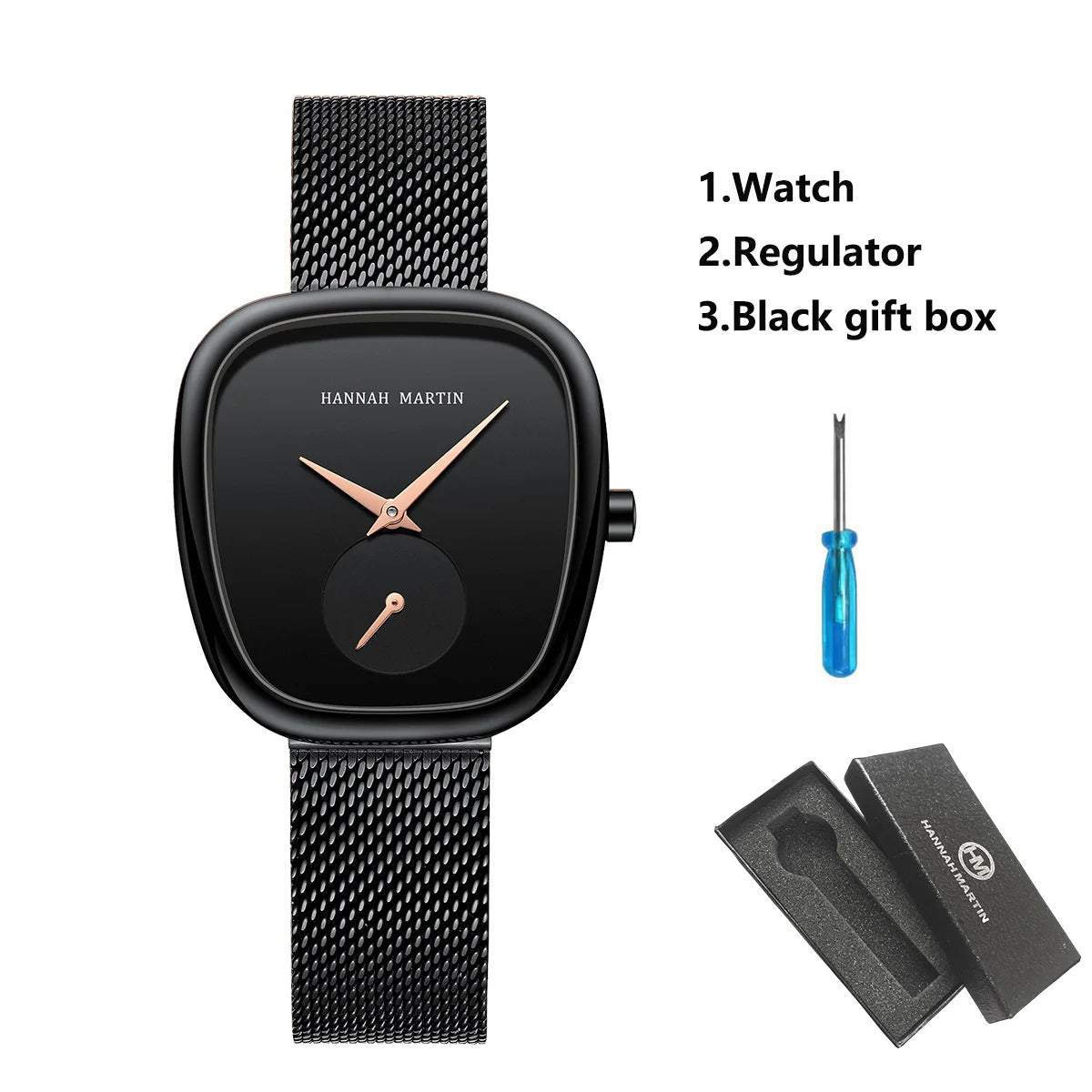 36mm New Women Watches US Local Shipping Rose Gold Black Simple Japan Quartz Ladies Stainless Steel Ultra Thin Waterproof Watch