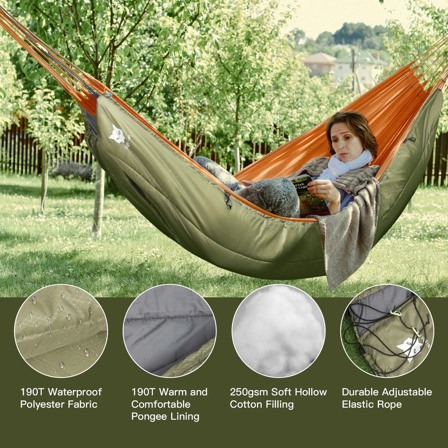 Night Cat Hammock Underquilt Insulated Sleeping Bag Blanket