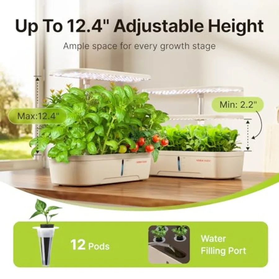 Indoor Hydroponic Growing Kit With LED Grow Light System