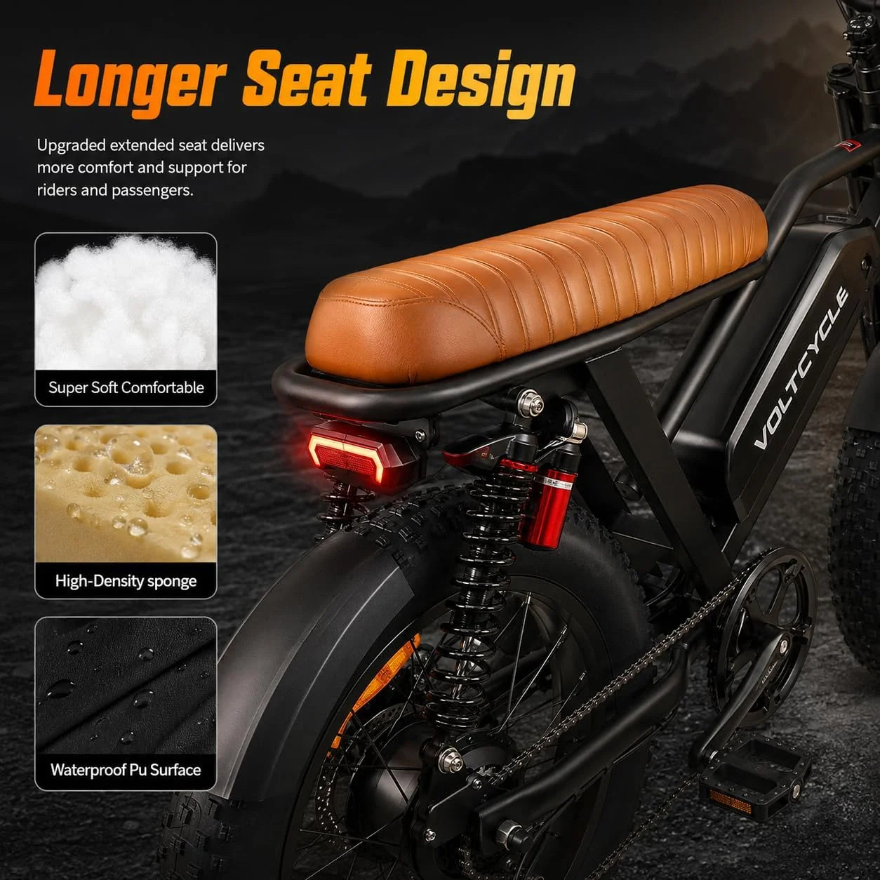 Fat Tire Electric Bike 1500W Peak Motor 48V Battery 70 To 100KM Range