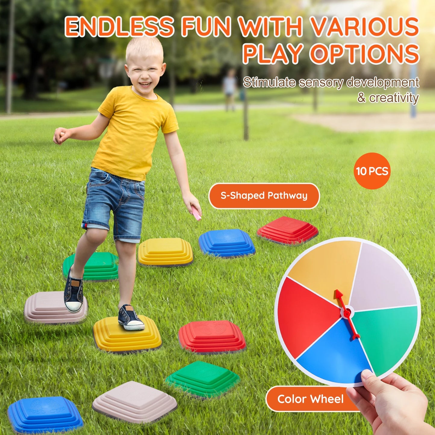SucceBuy Balance Training Stepping Stones For Kids Sensory Coordination