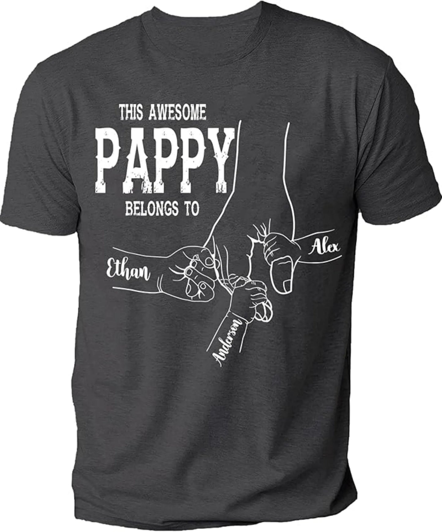 Personalize Best Grandpa Dad Ever Custom Fist Bump T Shirt