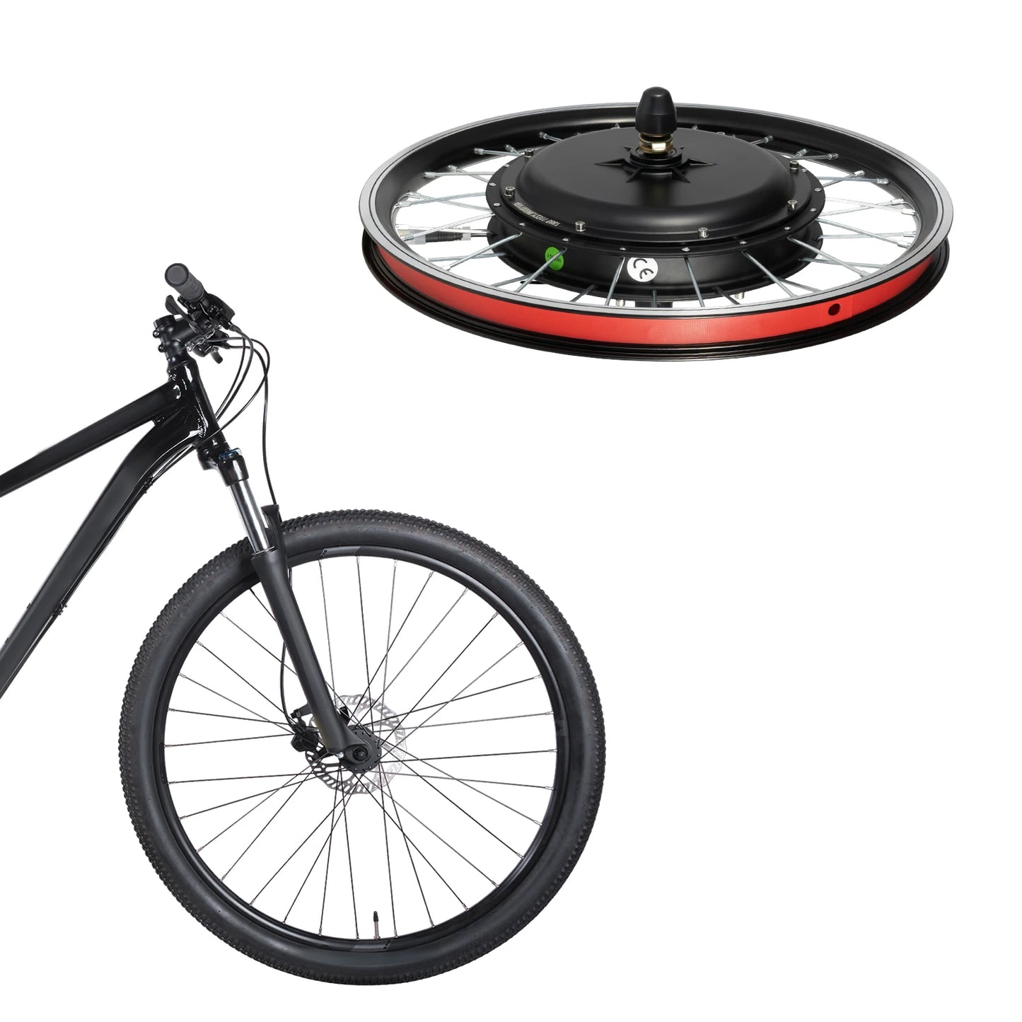 48V 1000W Front Rear Wheel Electric Bike Conversion Kit SW810LED