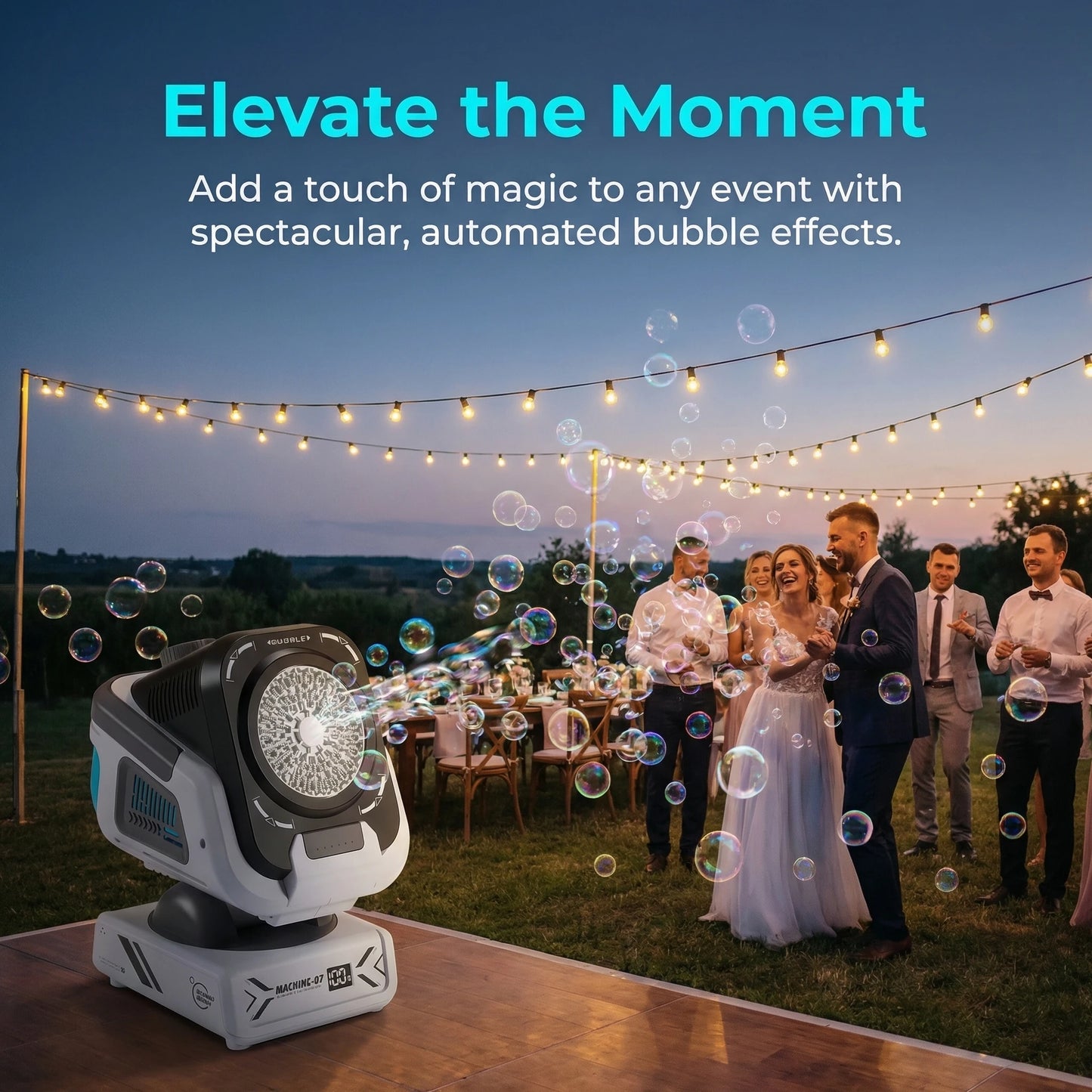 Upgraded Bubble Machine With Remote Control And Rechargeable Battery