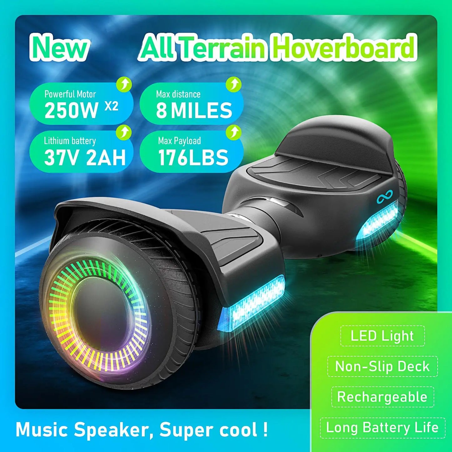 Gyroor 6.5 Inch Kids All Terrain Self Balancing Hoverboard