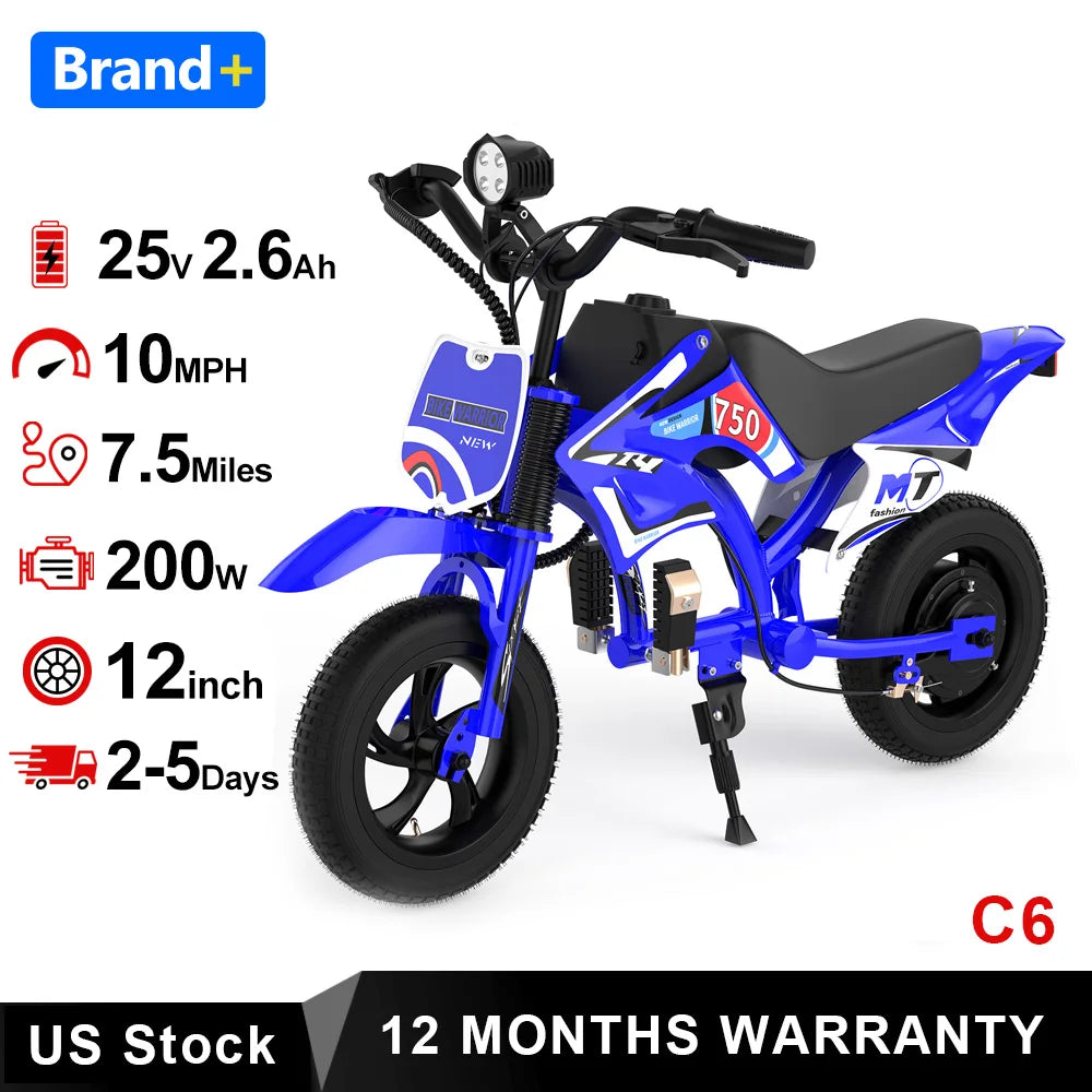 AOVOPRO 25V Electric Dirt Bike 200W Kids Electric Motorcycle