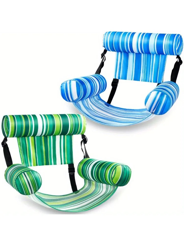 Joyfy Inflatable Pool Floats Adult Two Pack Lounge Chairs