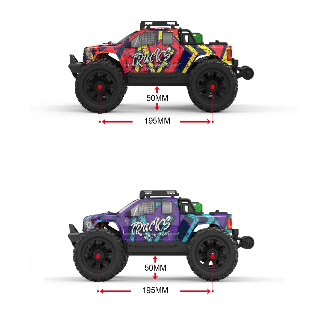 JIUSICE Brushless 2.4G RC Truck 4WD High Speed Off Road