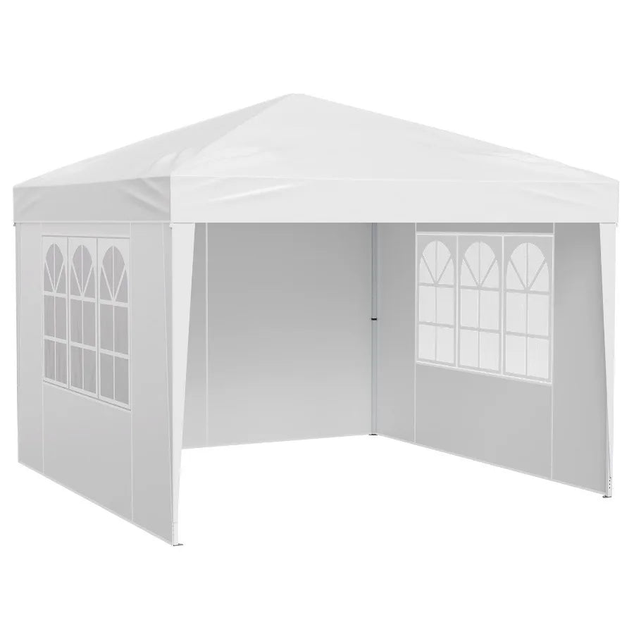 Adjustable Pop Up Canopy Gazebo With Ventilated Sidewalls Shelter