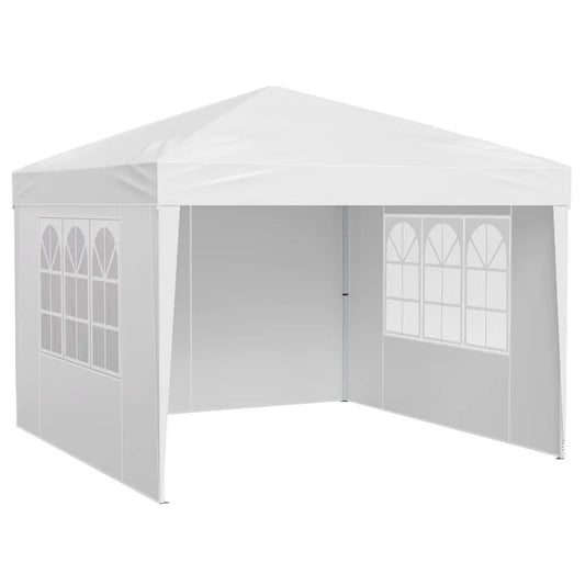 Adjustable Pop Up Canopy Gazebo With Ventilated Sidewalls Shelter