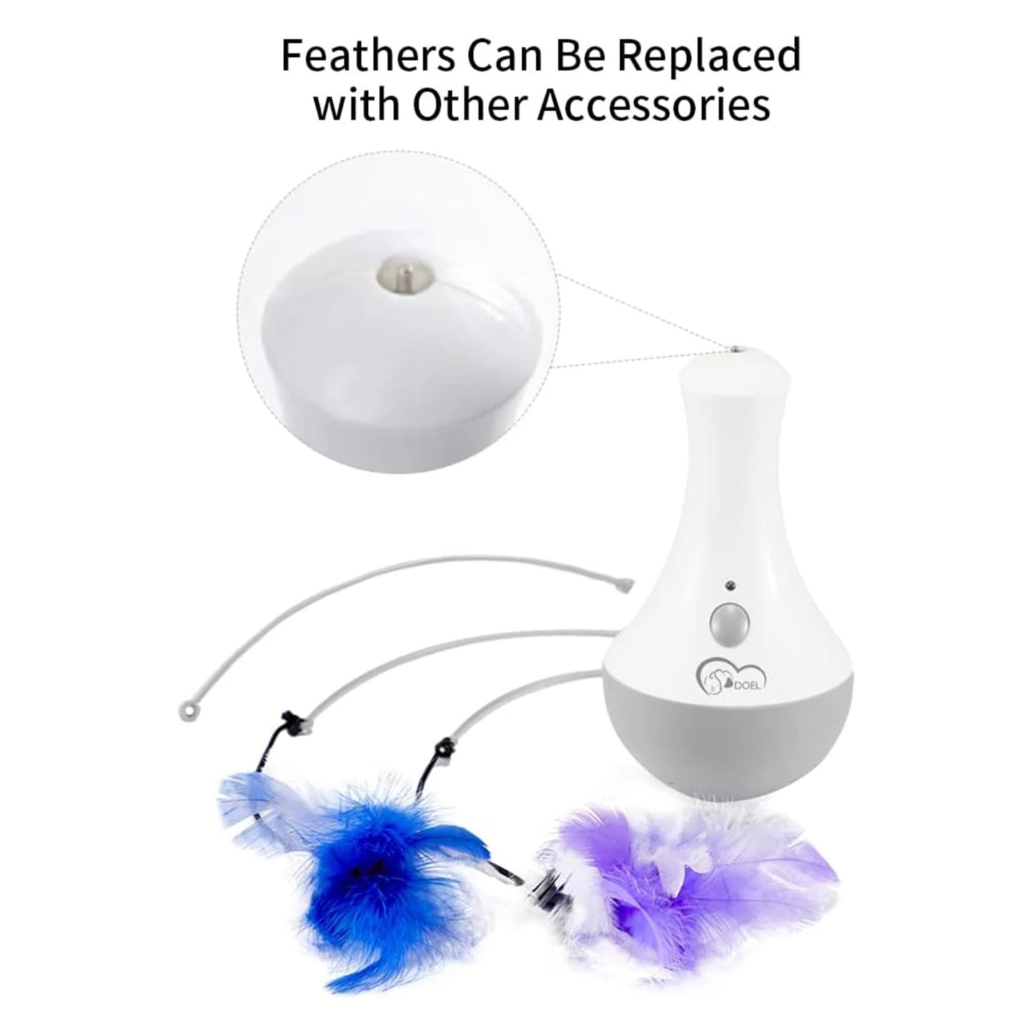 Cat Interactive Feather Toy For Kitten Indoor Play Teaser Gift